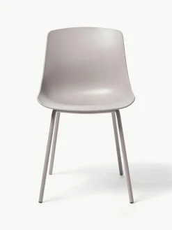 Kunststoffstühle Dave mit Metallbeinen, 2 Stück