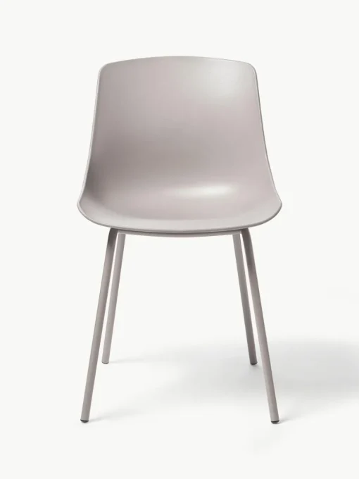 Kunststoffstühle Dave mit Metallbeinen, 2 Stück