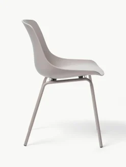 Kunststoffstühle Dave mit Metallbeinen, 2 Stück