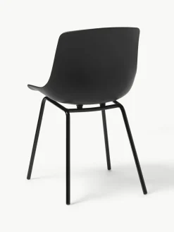 Kunststoffstühle Dave mit Metallbeinen, 2 Stück