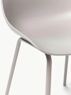 Kunststoffstühle Dave mit Metallbeinen, 2 Stück