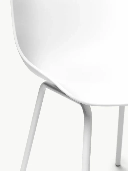 Kunststoffstühle Dave mit Metallbeinen, 2 Stück