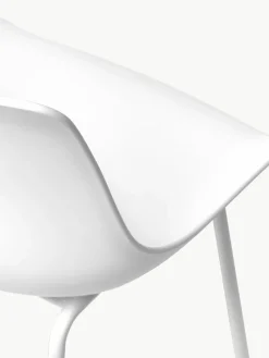 Kunststoffstühle Dave mit Metallbeinen, 2 Stück