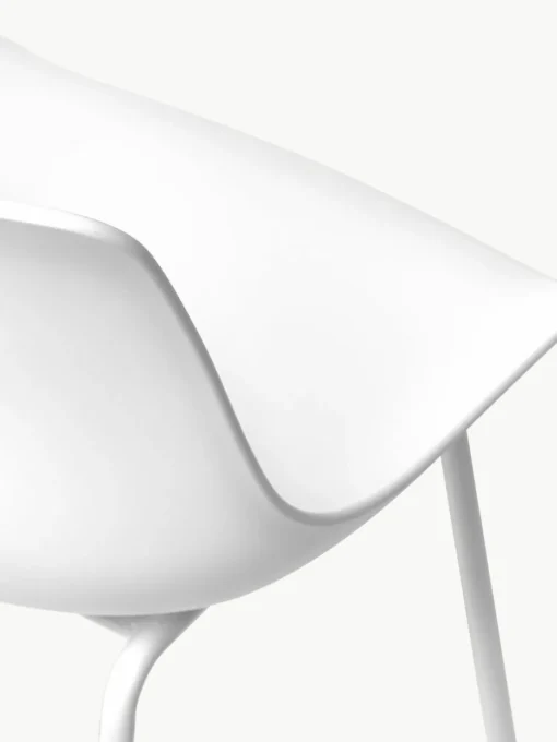 Kunststoffstühle Dave mit Metallbeinen, 2 Stück