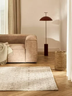 Kurzflor-Teppich Rosalie mit Ornamenten, handgewebt