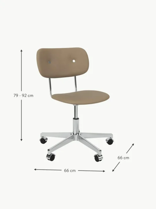 Leder-Schreibtischstuhl Co, höhenverstellbar