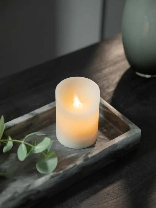 LED-Kerze Bino mit Flackerfunktion, H 10 cm