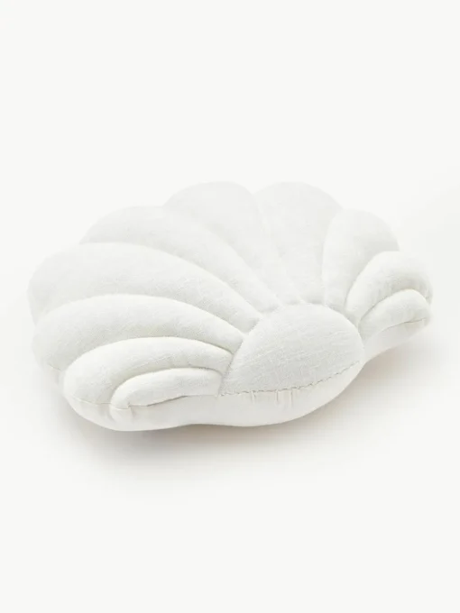 Leinen-Kissen Shell in Muschelform