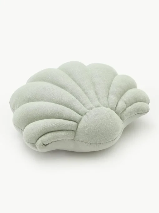 Leinen-Kissen Shell in Muschelform