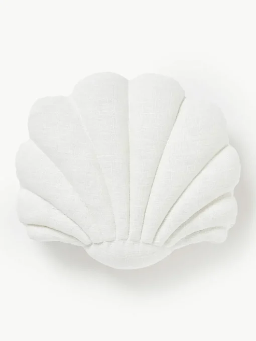 Leinen-Kissen Shell in Muschelform