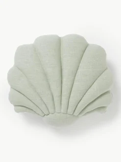 Leinen-Kissen Shell in Muschelform