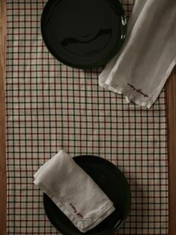 Leinen-Servietten Alari mit Stickerei, 4 Stück