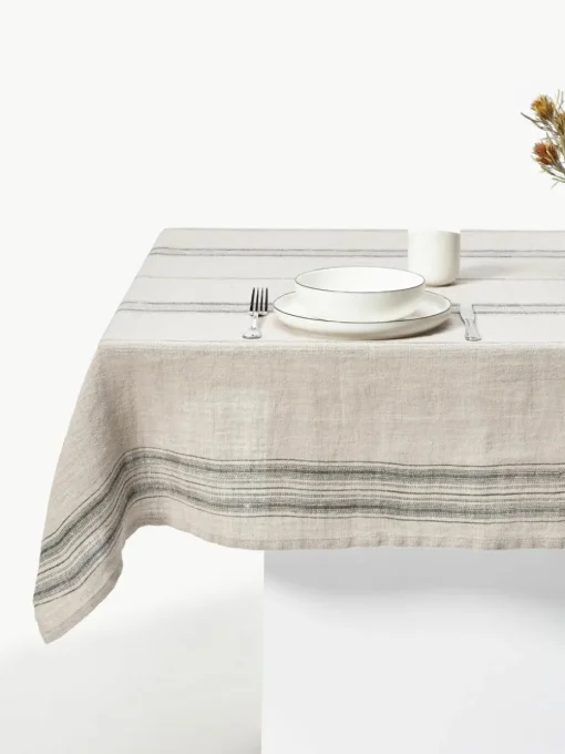 Leinen-Tischdecke Striped