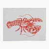 Leinen-Tischset Lobster, handbedruckt