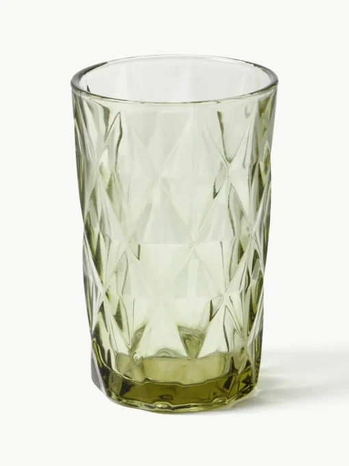 Longdrinkgläser Colorado mit Strukturmuster, 4er-Set