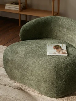 Loungesessel Alba aus Teddy-Bouclé