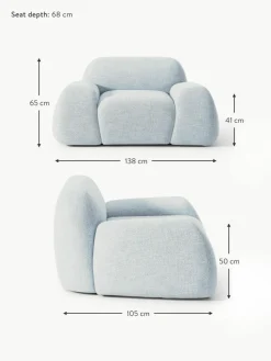 Loungesessel Wolke aus Bouclé