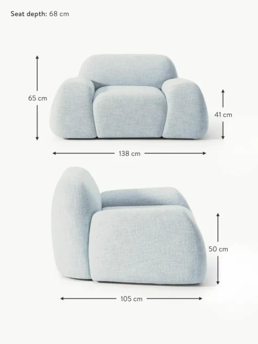 Loungesessel Wolke aus Bouclé