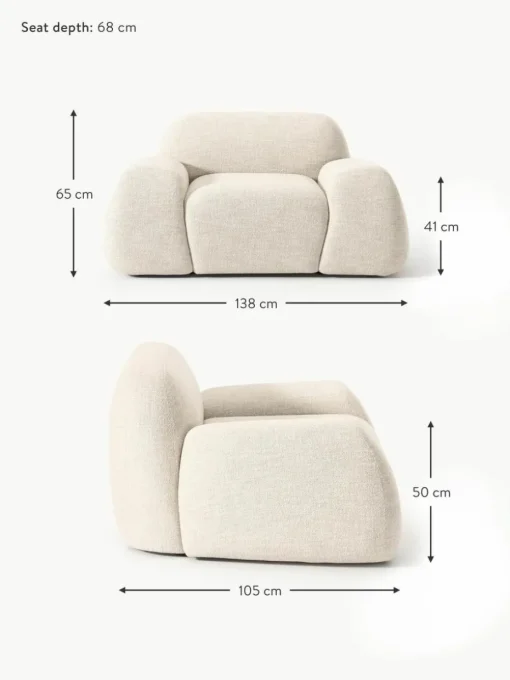 Loungesessel Wolke aus Bouclé