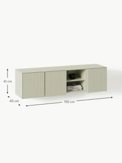 Lowboard Shea mit geriffelter Front