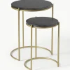 Marmor-Beistelltische Ella, 2er-Set