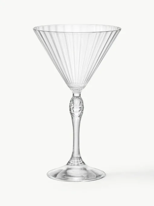 Martinigläser America's Cocktail mit Rillenstruktur, 4 Stück