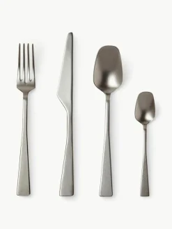 Matt gebürstetes Besteck-Set Zest, 6 Personen (24-tlg.)