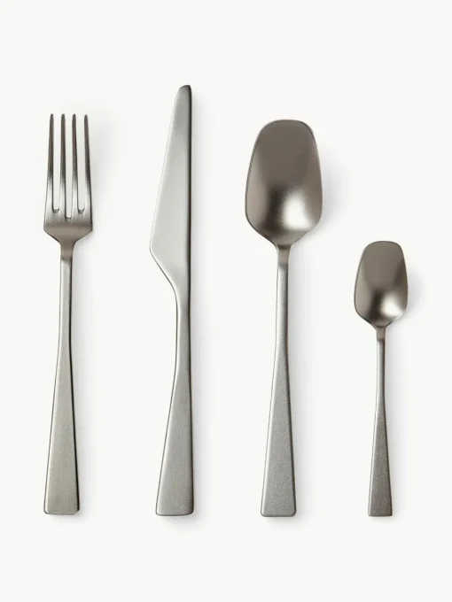 Matt gebürstetes Besteck-Set Zest, 6 Personen (24-tlg.)