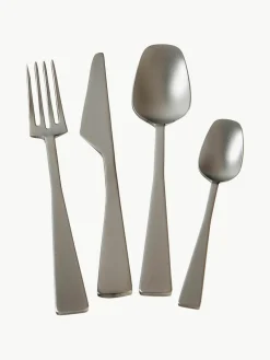 Matt gebürstetes Besteck-Set Zest, 6 Personen (24-tlg.)