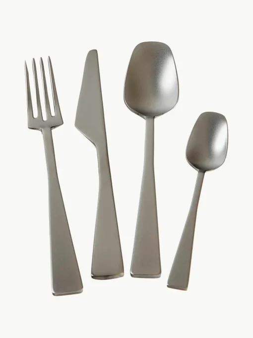 Matt gebürstetes Besteck-Set Zest, 6 Personen (24-tlg.)