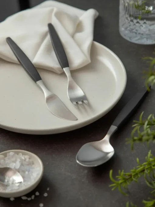 Matt gebürstetes Besteck-Set Focus de Luxe, 4 Personen (12-tlg.)