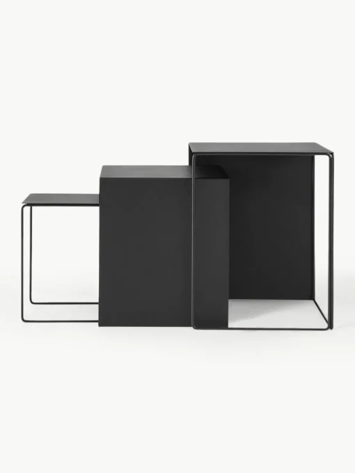 Metall-Beistelltische Cluster, 3er-Set