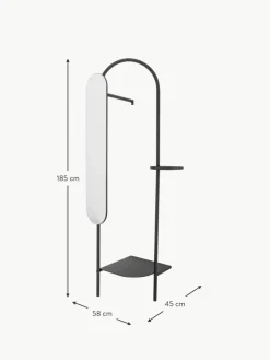 Metall-Garderobe Belen mit verstellbarem Spiegel