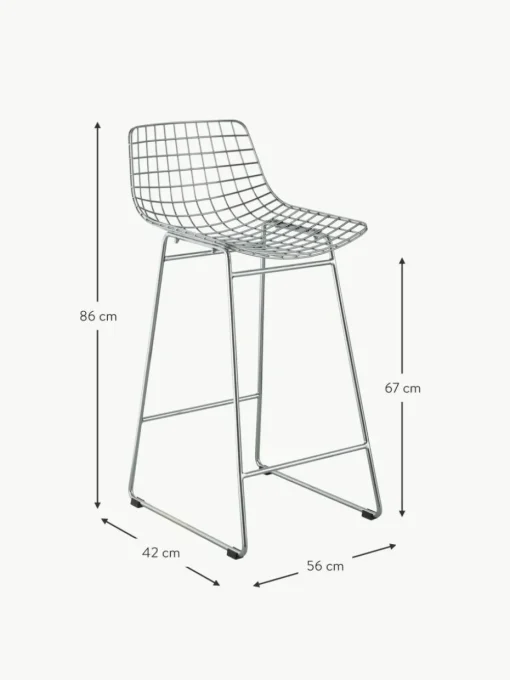 Metall-Thekenstuhl Wire
