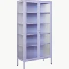 Metall-Vitrine The Collector mit geriffeltem Glas
