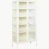 Metall-Vitrine The Collector mit geriffeltem Glas