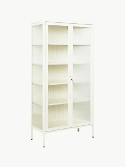 Metall-Vitrine The Collector mit geriffeltem Glas