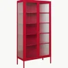 Metall-Vitrine The Collector mit geriffeltem Glas