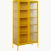 Metall-Vitrine The Collector mit geriffeltem Glas