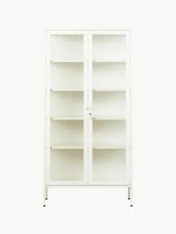 Metall-Vitrine The Collector mit geriffeltem Glas