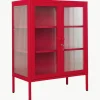 Metall-Vitrine The Mixer mit geriffeltem Glas
