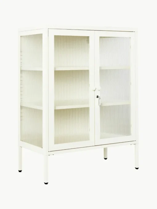 Metall-Vitrine The Mixer mit geriffeltem Glas