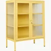 Metall-Vitrine The Mixer mit geriffeltem Glas