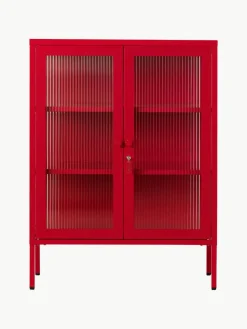Metall-Vitrine The Mixer mit geriffeltem Glas