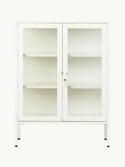 Metall-Vitrine The Mixer mit geriffeltem Glas