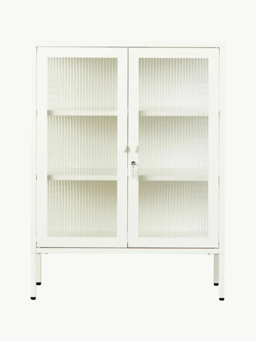 Metall-Vitrine The Mixer mit geriffeltem Glas
