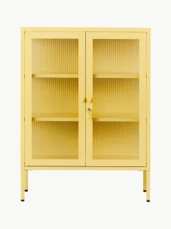 Metall-Vitrine The Mixer mit geriffeltem Glas