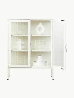 Metall-Vitrine The Mixer mit geriffeltem Glas