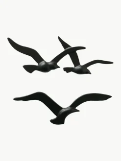 Metall-Wandobjekte Birdy in Vögelform, 2er-Set