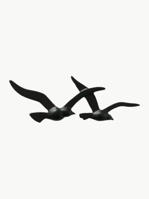 Metall-Wandobjekte Birdy in Vögelform, 2er-Set